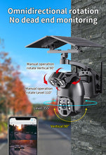Load image into Gallery viewer, 4G Dual Lens HD Solar Security Camera