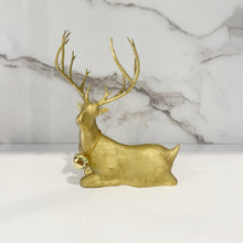 Load image into Gallery viewer, 3D Printed Golden Christmas Reindeer Christmas Decorations Ornament