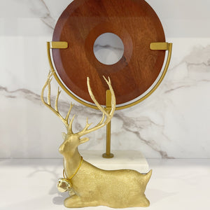 3D Printed Golden Christmas Reindeer Christmas Decorations Ornament