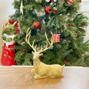 3D Printed Golden Christmas Reindeer Christmas Decorations Ornament