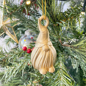 3D Printed Golden Christmas Gnome