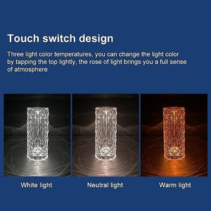 Rechargeable LED Crystal Lights Touch Control