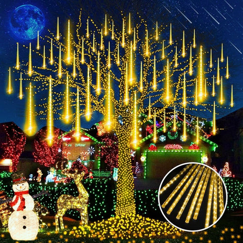 Meteor Christmas Lights LED Solar String Lights Xmas Party Decorations