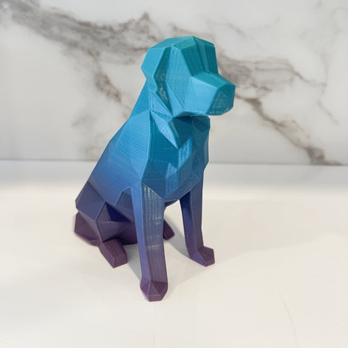 3D Printed Low Poly Golden Retriever Puppy