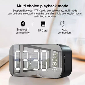 Mirror Alarm Clock Bluetooth Speakers