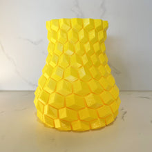 Load image into Gallery viewer, 3D Printed Honeycomb Vase Yellow