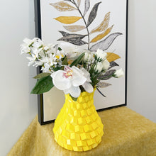 Load image into Gallery viewer, 3D Printed Honeycomb Vase Yellow