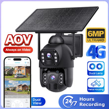 Load image into Gallery viewer, 4G Dual Lens HD AOV Solar Security Camera