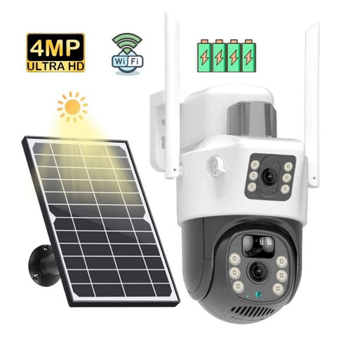 Dual Lens HD Solar WiFi Security Camera