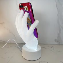 Load image into Gallery viewer, 3D Printed Hand Shape Phone Holder Led Lights