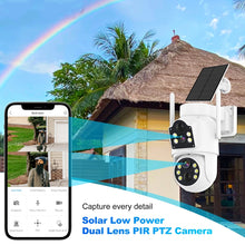 Load image into Gallery viewer, Dual Lens Solar WiFi Security Camera