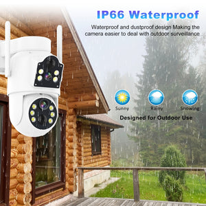 Dual Lens Solar WiFi Security Camera