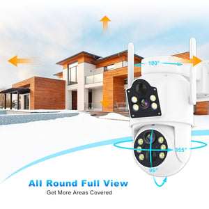 Dual Lens Solar WiFi Security Camera