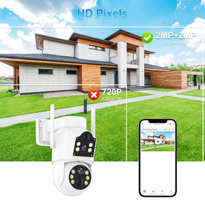 Dual Lens Solar WiFi Security Camera