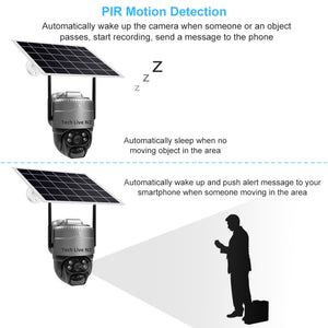 Solar Outdoor IP WiFi Security Camera Full HD