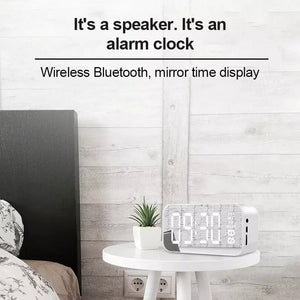 Mirror Alarm Clock Bluetooth Speakers