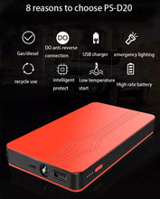 Load image into Gallery viewer, Car Jump Starter Power Bank Led Torch 4 in 1