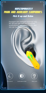 Bluetooth Earphones Bumblebee Yellow