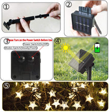 Load image into Gallery viewer, 50 LED Star String Solar Lights