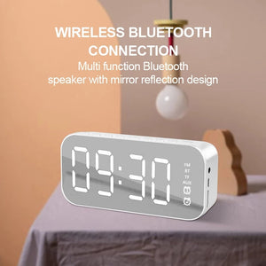 Mirror Alarm Clock Bluetooth Speakers