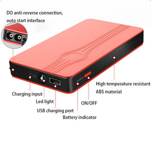 Car Jump Starter Power Bank Led Torch 4 in 1