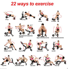 Load image into Gallery viewer, Home Gym Abdominal Trainer Exercise Bench 6 in 1