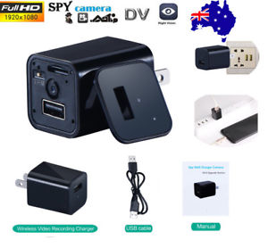 Hidden Wireless Security Camera 1080P USB Charger Video Recorder Nanny Camera