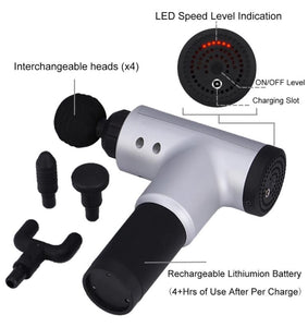 Electric Muscle Massage Gun - Black