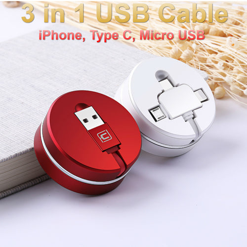 iPhone/ Micro/ Type C USB Charging Cable 3 in 1