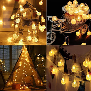 50 LED Solar BULB String Lights