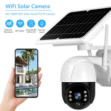 Load image into Gallery viewer, Solar Powered PTZ WiFi Security Camera 1080P