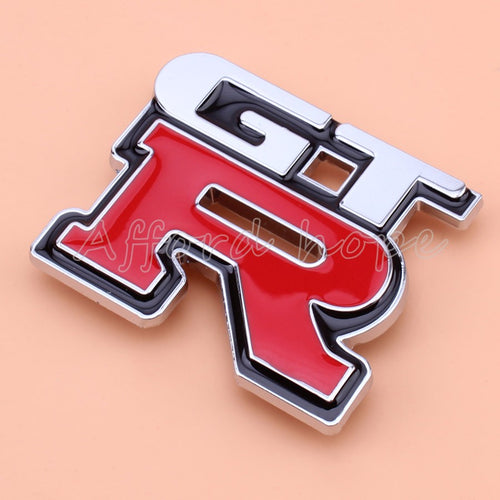 3D metal Front Grill GTR Emblem Badge Stickers Decal