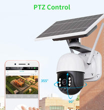 Load image into Gallery viewer, Solar Powered PTZ WiFi Security Camera 1080P