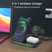 Load image into Gallery viewer, Fast iPhone Android Wireless Charger 4 in 1