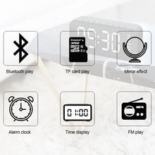 Load image into Gallery viewer, Mirror Alarm Clock Bluetooth Speakers