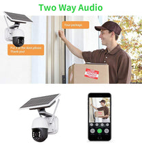 Load image into Gallery viewer, Solar Powered PTZ WiFi Security Camera 1080P