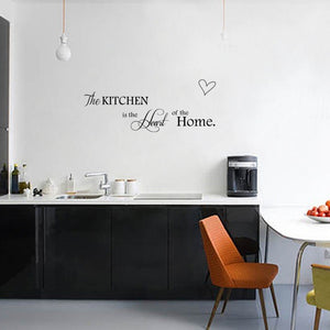 Kitchen is Heart of the Home Letter Pattern Wall Sticker Removable DIY wall art