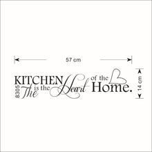 Load image into Gallery viewer, Kitchen is Heart of the Home Letter Pattern Wall Sticker Removable DIY wall art