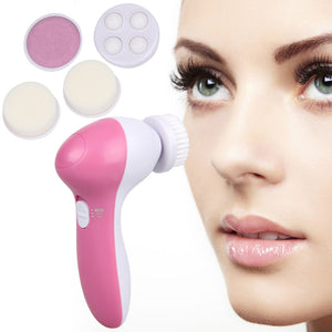 5 in 1 Electric Body Face Wash Machine Cleaning Beauty Massager Brush Set