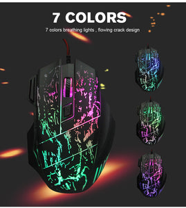 New 5500DPI Color Changing LED Wired Gaming Mouse For Pro Gamer Laptop Computer