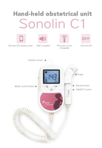 Sonoline C1 Fetal Doppler Back-light LCD Baby heart monitor