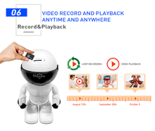 Load image into Gallery viewer, 1080P Wifi Camera Robot Style Baby Monitor