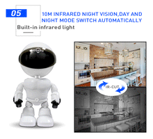 Load image into Gallery viewer, 1080P Wifi Camera Robot Style Baby Monitor