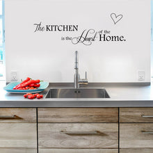 Load image into Gallery viewer, Kitchen is Heart of the Home Letter Pattern Wall Sticker Removable DIY wall art