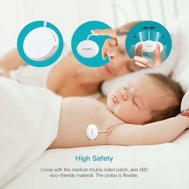 Wearable Smart Baby Thermometer Wireless 4.0 Monitoring without Disturbing Baby