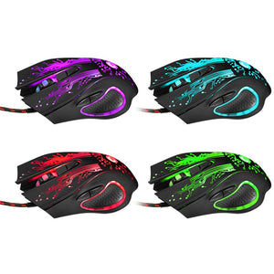 3200DPI LED Optical Wired Gaming Mouse Professional Game Player Mice For PC Laptop Notebook