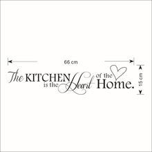 Load image into Gallery viewer, Kitchen is Heart of the Home Letter Pattern Wall Sticker Removable DIY wall art