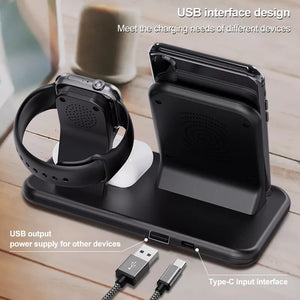 Fast iPhone Android Wireless Charger 4 in 1