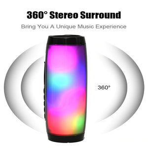 Bluetooth Speaker LED Lights FM Radio