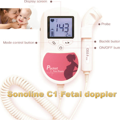 Sonoline C1 Fetal Doppler Back-light LCD Baby heart monitor
